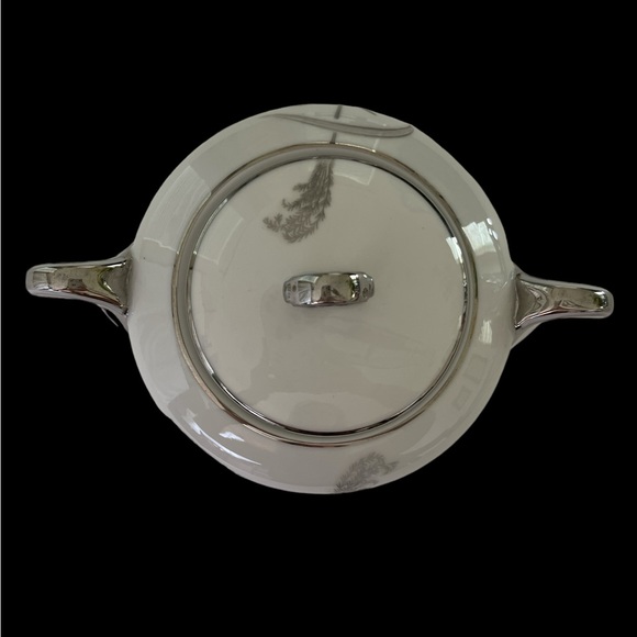 Wentworth China SILVER WHEAT 7514 ETERNA SHAPE Sugar Bowl & Creamer - Picture 6 of 16